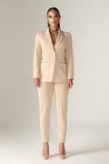 Pantalon droit cheville Luanne (beige nude)