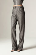 Pantalon métallisé effet titane Donna (anthracite métallisé)