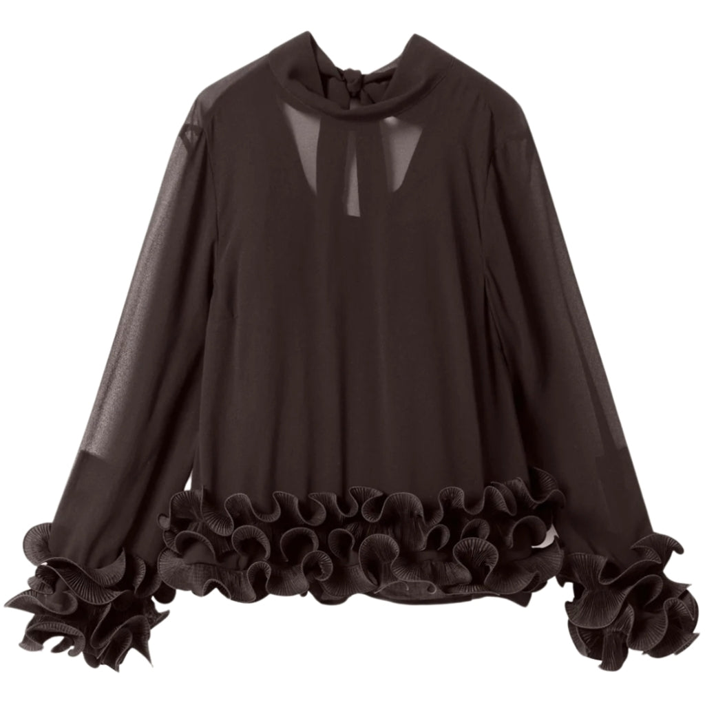 Blouse femme N-LATANIETTA - Chocolat