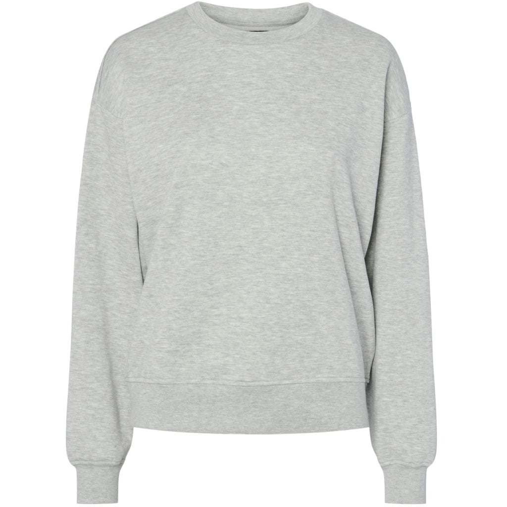 Sweat-shirt femme PCCHILLI - Gris clair chiné